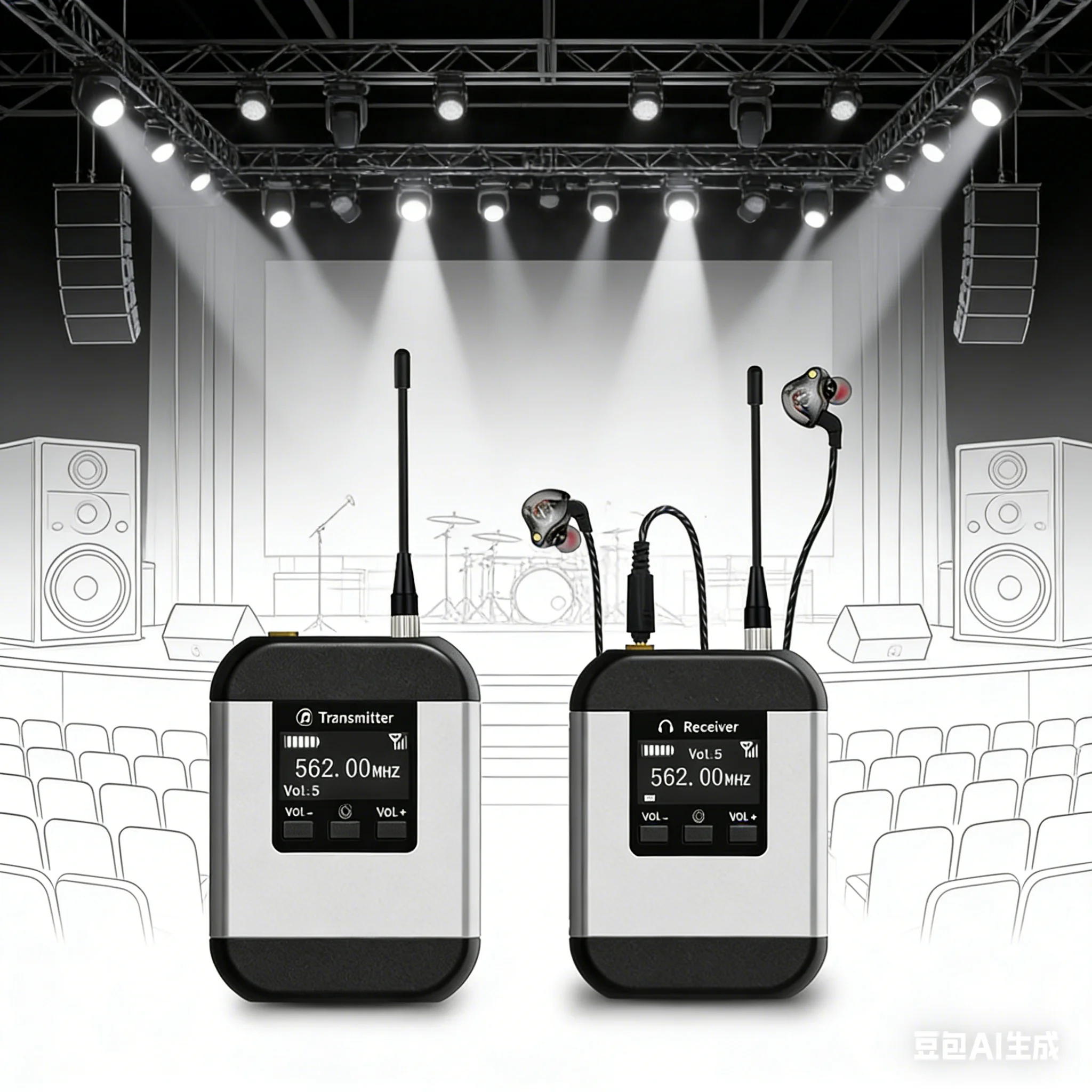 Audio & Music Xbox - UHFワイヤレスインイヤーモニターシステム 20チャンネル 自動ペアリング ライブ歌唱用 リアルタイムリプレイオーディオモニタリングシステム