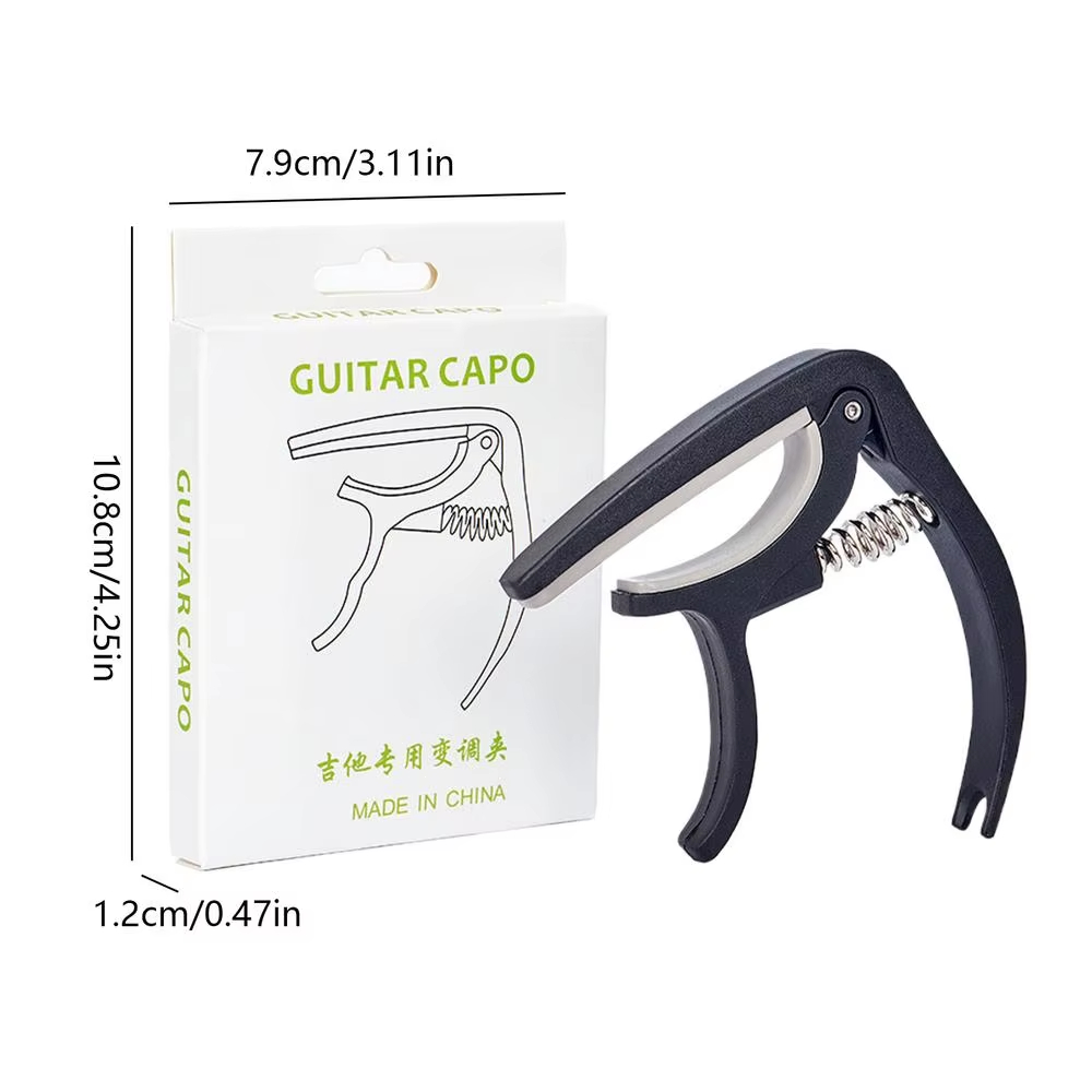 Guitar Capo Clip - ポータブルプラスチックギターカポアコースティッククラシックエレクトリックギターラチューニングクランプ楽器アクセサリー黒