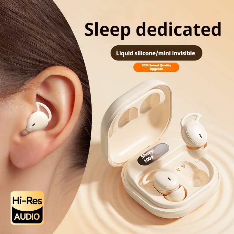 Audio Music Free - M72 ミニポータブルワイヤレスイヤホン Bluetooth インイヤーイヤホンノイズリダクション目に見えない睡眠用イヤホン HIFI ステレオ音楽ヘッドセット