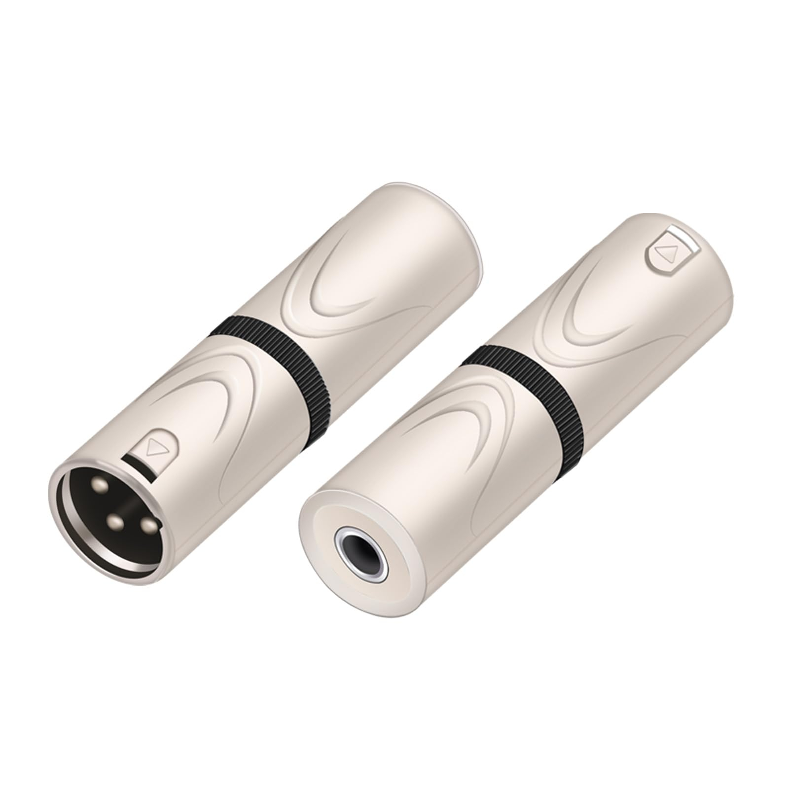 Audio & Music Xbox - 2個入り、1/4インチ（6.35mm）モノラルジャックから3ピンXLRオス/メスプラグへの変換アダプター、オーディオコネクター、マイクミキサー用、ニッケル接点