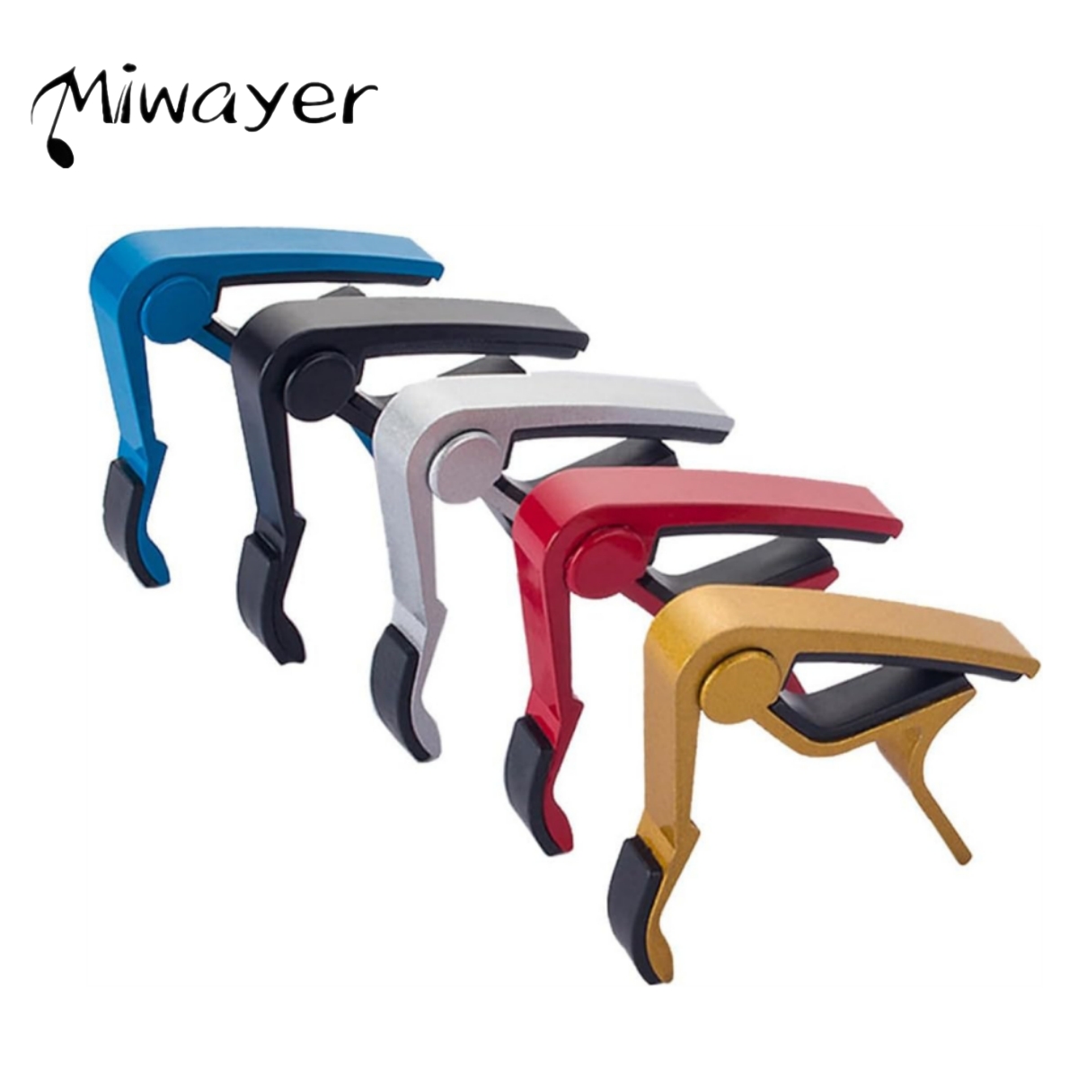 Guitar Capo Clip - Miwayer ギターカポ - 精密チューニング、ブザーフリーデザイン、6弦アコースティック、エレクトリック、クラシックギター、ウクレレ用