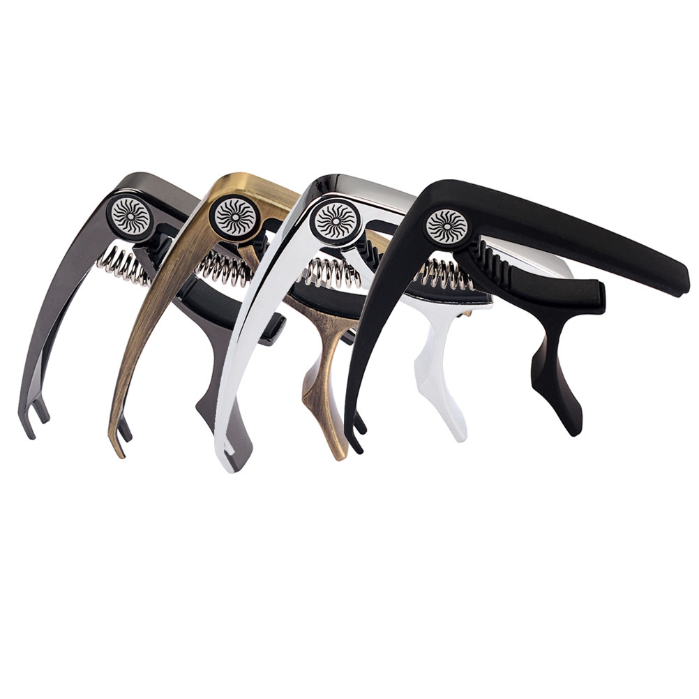 ギター用カポ、クリップ式チューナー、ガンブラック、プロ仕様、 - Guitar Capo Clip のレビューと価格