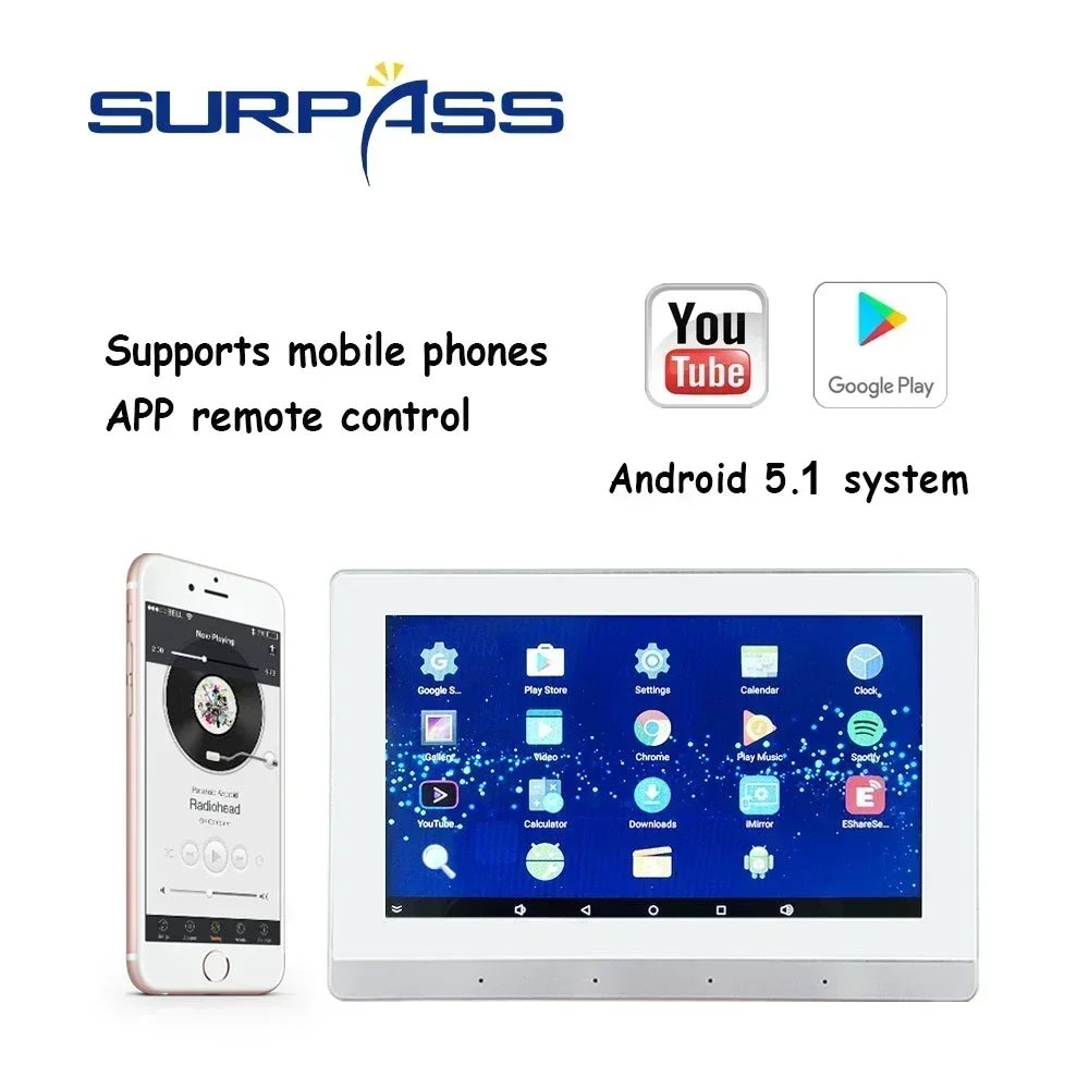 7インチの壁のアンプ,タッチスクリーン,Android,オー - Audio Music System For Home のレビューと価格