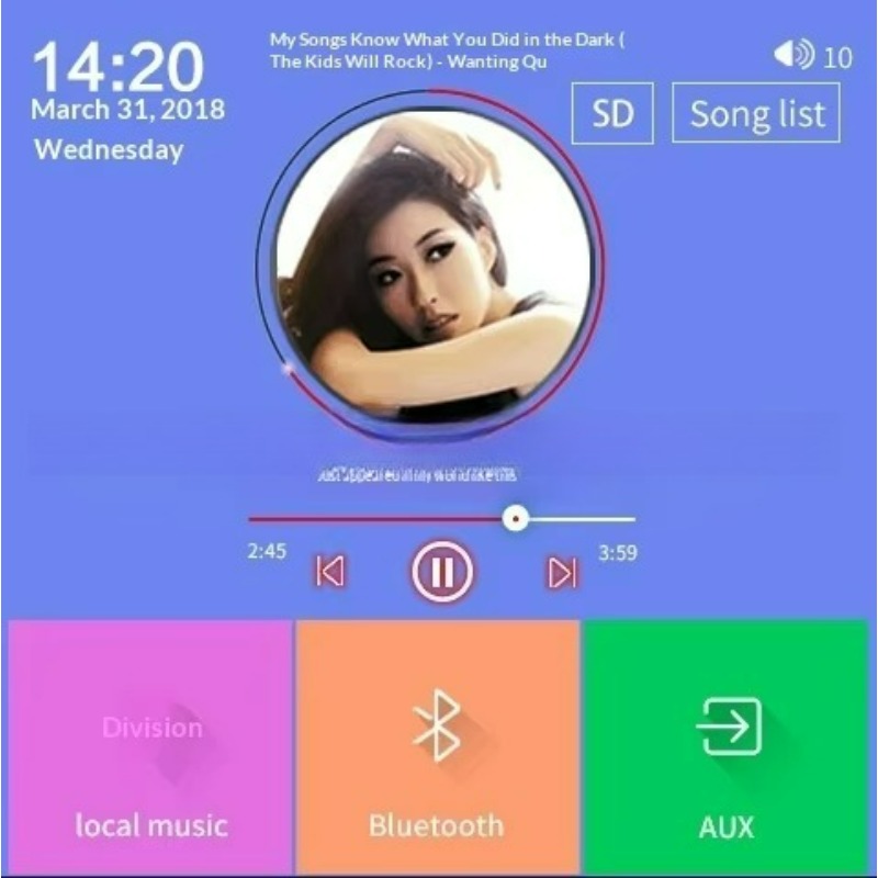 4インチの壁埋め込み型背景音楽コントローラー。難燃性プラスチ - Audio House Music のレビューと価格