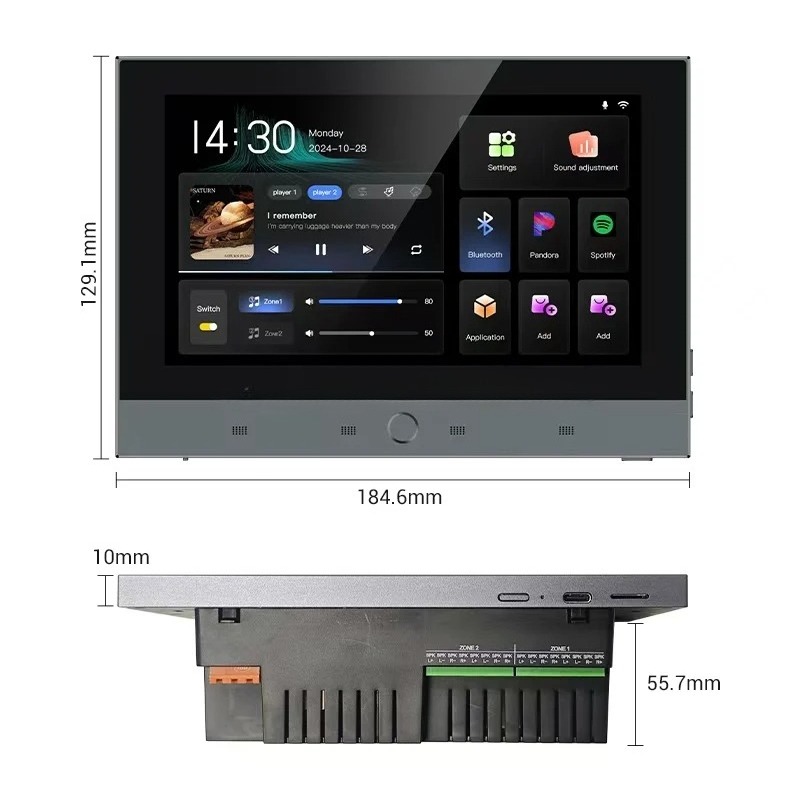 タッチスクリーンリモコン ワイヤレスWiFi 壁掛け式 ホー - Audio Music System For Home のレビューと価格