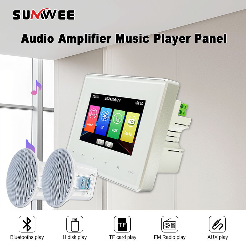 ホームオーディオ壁掛け音楽パネルホテル86アンプBlueto - Audio Music System For Home のレビューと価格