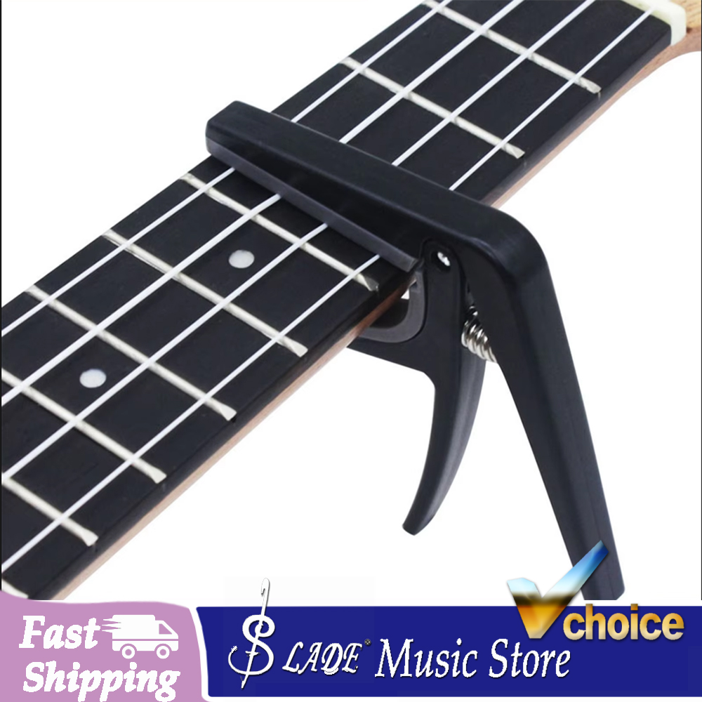 ギターチューニングクランププロブラックウクレレカポクイックチ - Guitar Capo Clip のレビューと価格